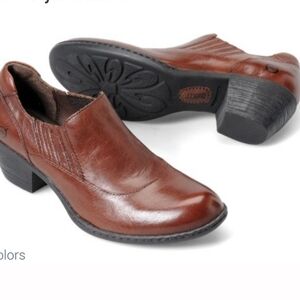 Born Women Rissa Ankle Leather Heels Boots shoes sz 9.5